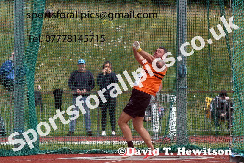 Senior mens hammer, 2022 Northern Senior and Under-20 Champs., Wavertree Athletics Centre, Liverpool. Photo: David T. Hewitson/Sports for All Pics